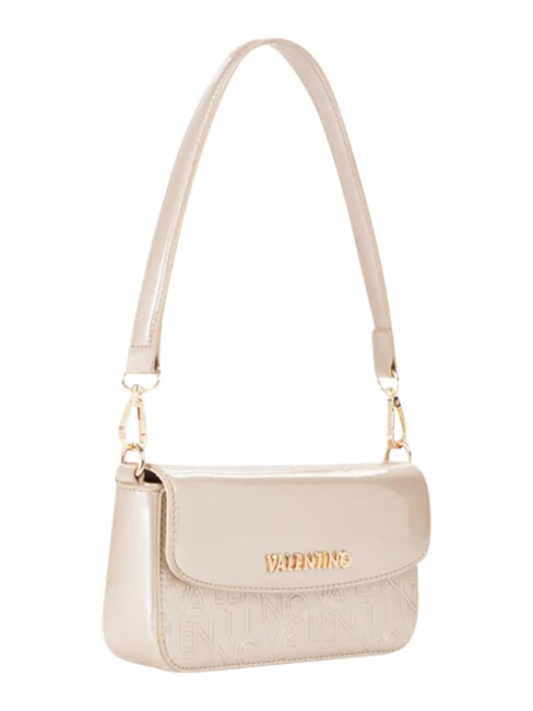 GERANIUM Kleine Schultertasche mit Klappe Hellgold - Damentaschen