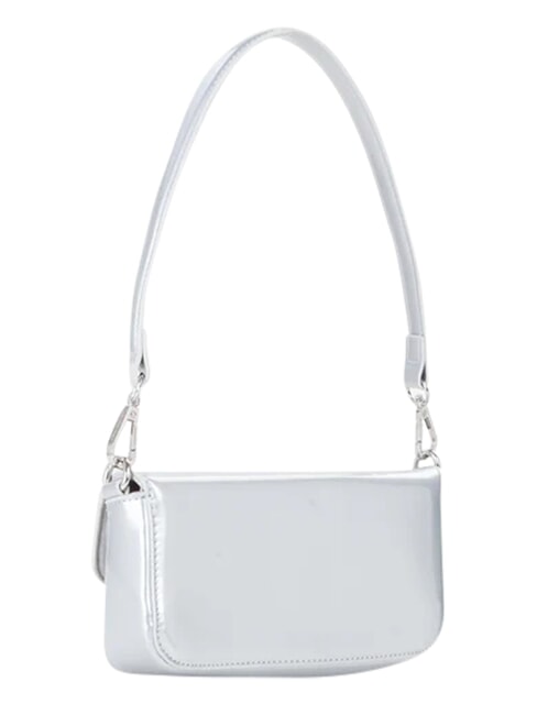 GERANIUM Kleine Schultertasche mit Klappe Silber - Damentaschen