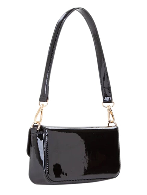GERANIUM Kleine Schultertasche mit Klappe Schwarz - Damentaschen
