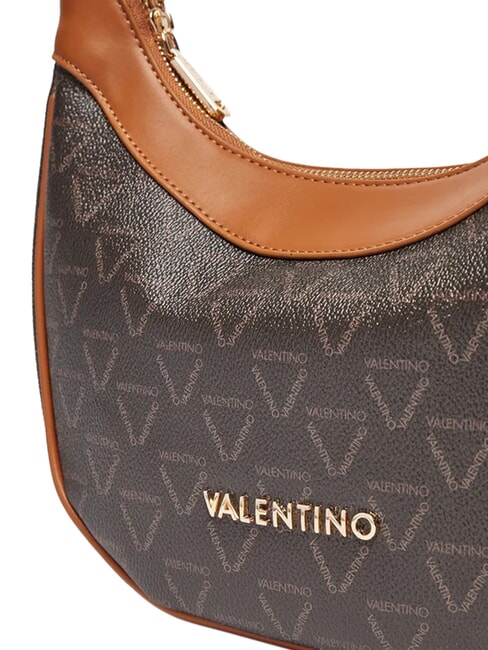 LADY RE Schultertasche mit Schultergurt dunkelbraun/leder - Damentaschen