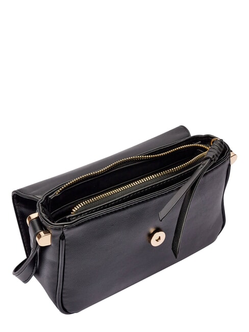 CAPRICE Kleine Schultertasche mit Klappe Schwarz - Damentaschen
