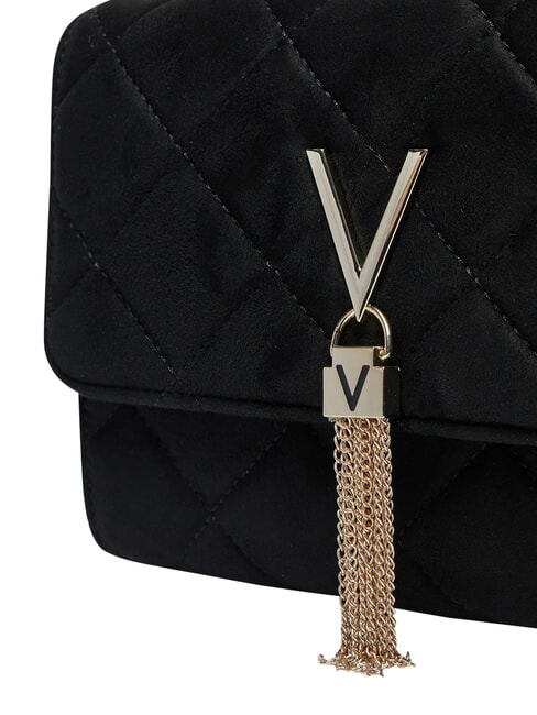 CHARLOTTE Kleine Schultertasche mit Klappe Schwarz - Damentaschen