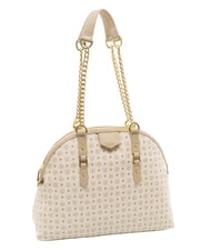 POLLINI HERITAGE Kuppelf&ouml;rmige Schultertasche mit Kettenhenkeln Elfenbein - Damentaschen - 2