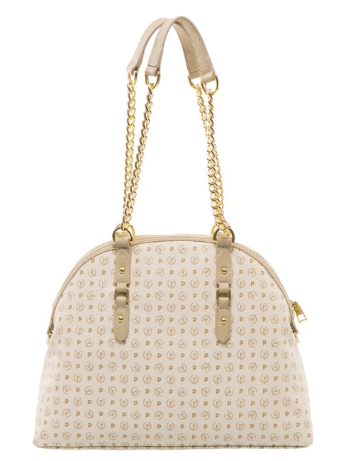 HERITAGE Kuppelf&ouml;rmige Schultertasche mit Kettenhenkeln Elfenbein - Damentaschen