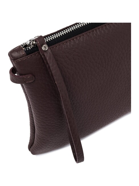 HERMY Lederclutch mit Schulterriemen Pflaumenbiber - Damentaschen