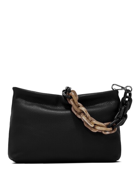 BRENDA Ledertasche mit Schultergurt Schwarz - Damentaschen