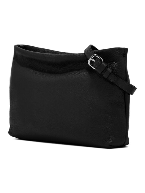 BRENDA Ledertasche mit Schultergurt Schwarz - Damentaschen