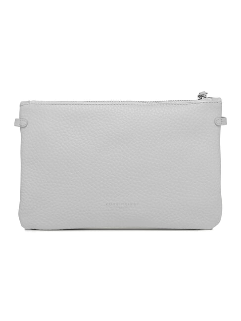 HERMY Lederclutch mit Schulterriemen Eiskreide-Biber - Damentaschen