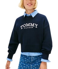 TOMMY HILFIGER TH M&auml;dchen-Pullover mit Rundhalsausschnitt W&uuml;stenhimmel - Kinderpullover - 4
