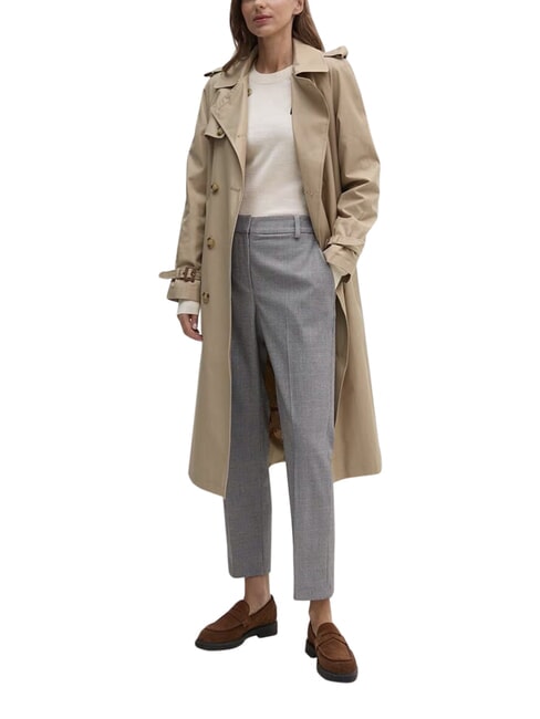 TH Schmal geschnittene Hose, klassischer Stil Global STP Check/ S/ Textur H Grau - Damenhosen