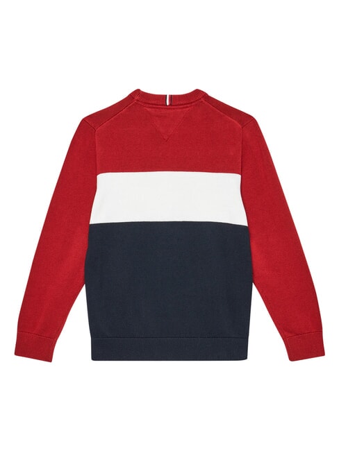 TH Baumwollpullover mit Rundhalsausschnitt rwb Farbblock - Kinder-T-Shirt