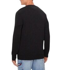 TOMMY HILFIGER TH JEANS  Baumwollpullover mit V-Ausschnitt Schwarz - Herrenpullover - 5