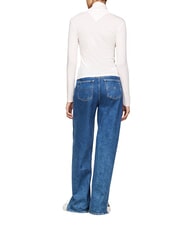 TOMMY HILFIGER TH JEANS Lang&auml;rmeliges T-Shirt altes Wei&szlig; - T-Shirts und Tops f&uuml;r Damen - 3