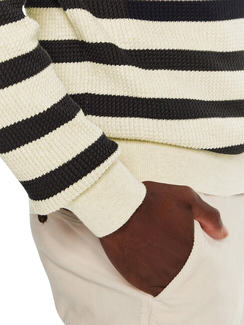 TH Rundhals-Baumwollpullover Hafermilch HTR / W&uuml;stenhimmel - Herrenpullover