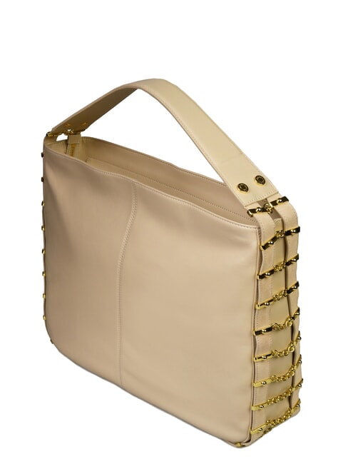 NORA Hobo-Tasche aus Leder Beige - Damentaschen
