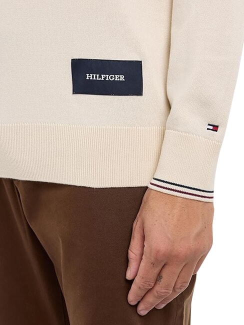 TH Rundhals-Baumwollpullover altes Wei&szlig; - Herrenpullover