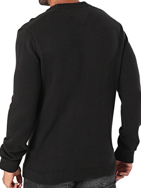 TH JEANS Rundhals-Baumwollpullover Schwarz - Herrenpullover