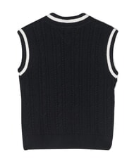 TOMMY HILFIGER TH Strickweste, V-Ausschnitt - Kinderpullover