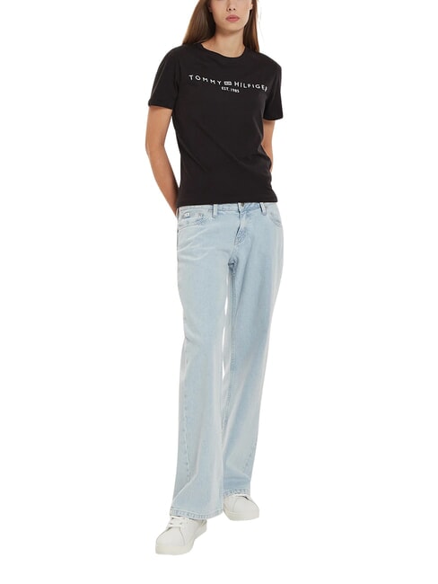 TH 1985 Baumwoll-T-Shirt Schwarz - T-Shirts und Tops f&uuml;r Damen