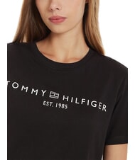TOMMY HILFIGER TH 1985 Baumwoll-T-Shirt Schwarz - T-Shirts und Tops f&uuml;r Damen - 4