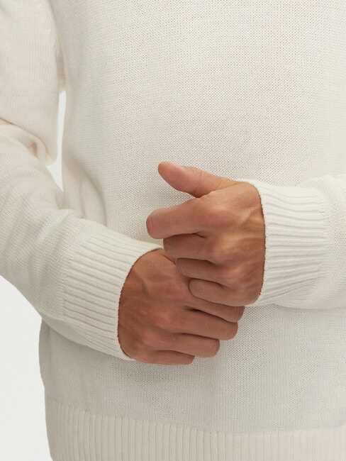 TH JEANS  Pullover mit Rundhalsausschnitt altes Wei&szlig; - Herrenpullover
