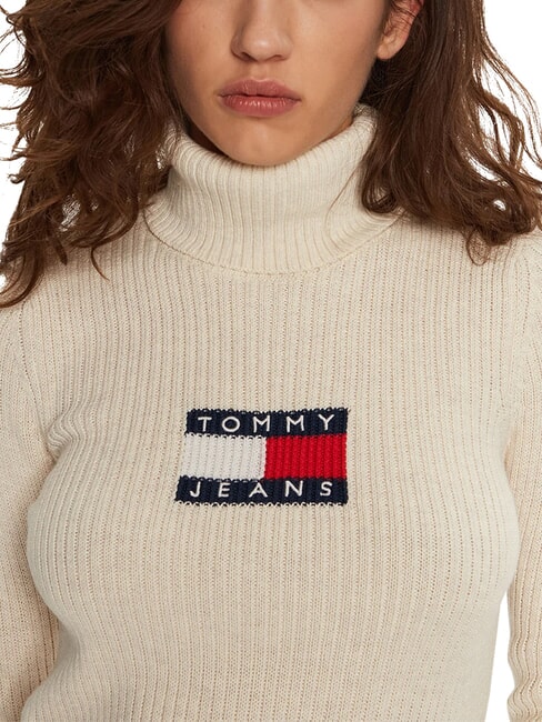 TH JEANS Rollkragenpullover uralte wei&szlig;e Melange - Damenpullover