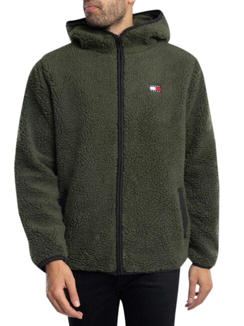 TH JEANS Sweatshirt mit Tasche und Kapuze M&uuml;digkeit gr&uuml;n - Sweatshirts Herren