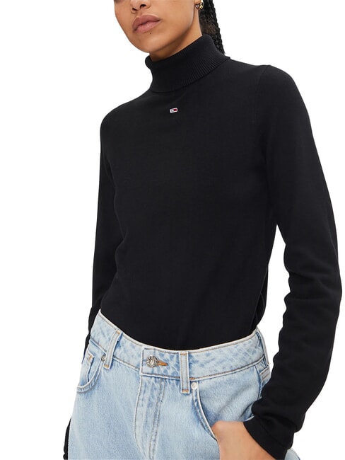TH JEANS Rollkragen Schwarz - Damenpullover