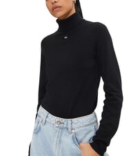 TOMMY HILFIGER TH JEANS Rollkragen Schwarz - Damenpullover - 3