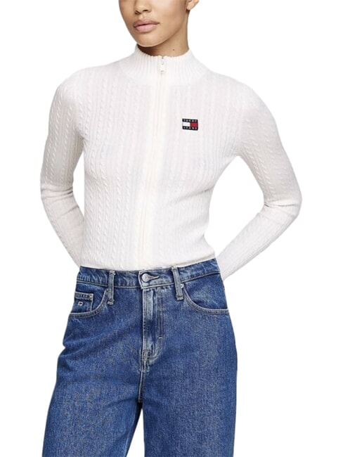 TH JEANS Pullover mit durchgehendem Rei&szlig;verschluss altes Wei&szlig; - Damenpullover