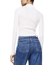 TOMMY HILFIGER TH JEANS Pullover mit durchgehendem Rei&szlig;verschluss altes Wei&szlig; - Damenpullover - 3