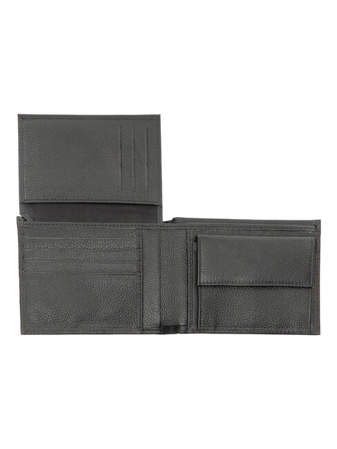 TUMBLED Ledergeldb&ouml;rse mit M&uuml;nzfach Schwarz - Brieftaschen Herren
