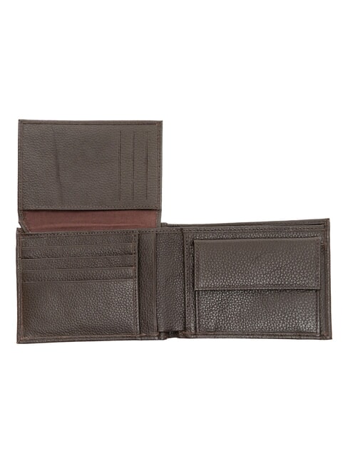 TUMBLED Ledergeldb&ouml;rse mit M&uuml;nzfach dunkelbraun - Brieftaschen Herren