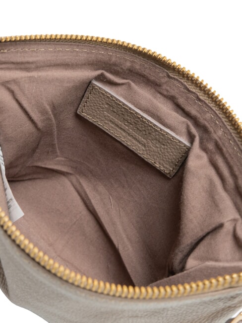 SMALL Kleine Clutch aus Leder mit Handgelenksriemen nat&uuml;rlich - Damentaschen