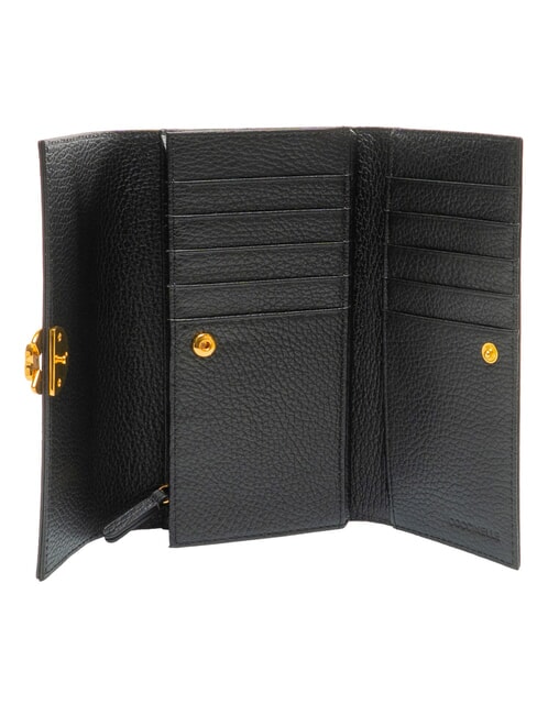 BINXIE Gro&szlig;es Lederportemonnaie Schwarz - Brieftaschen Damen