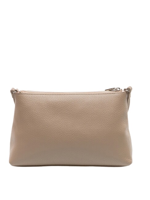 AGATEA Schultertasche, Leder warmes Taupe - Damentaschen