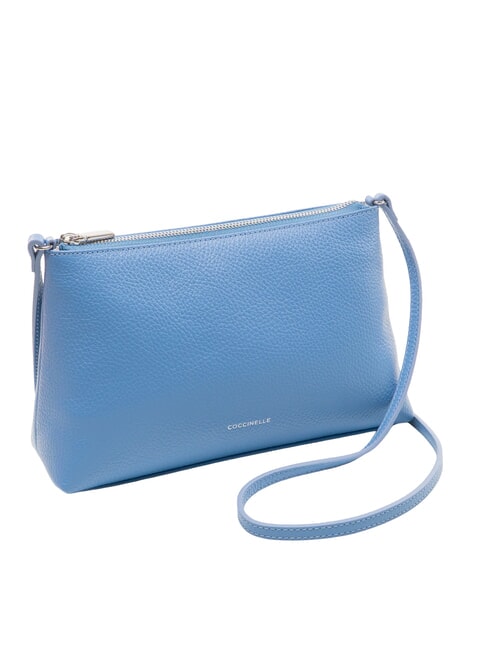 AGATEA Schultertasche, Leder Blau - Damentaschen