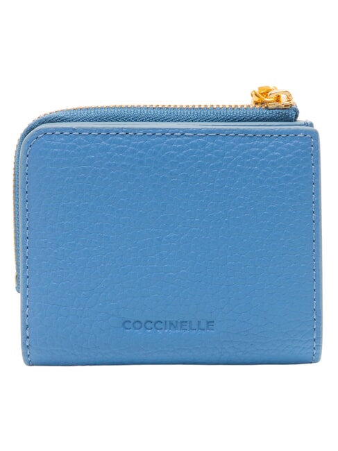MYRINE Kompakte Ledergeldb&ouml;rse Blau - Brieftaschen Damen