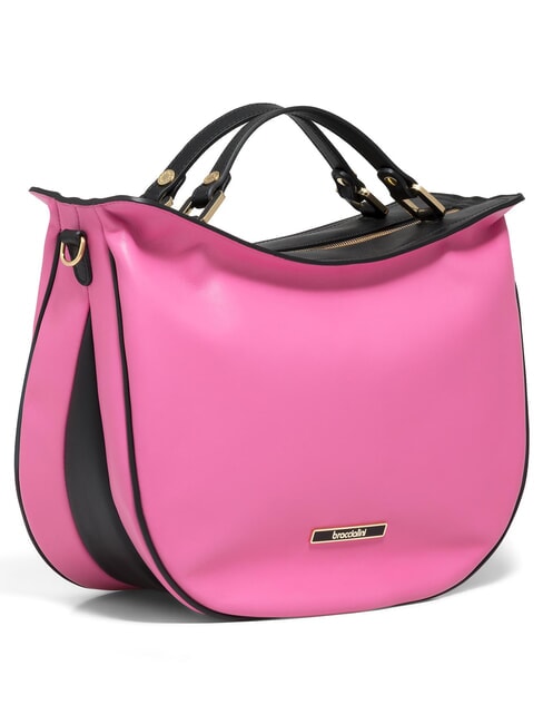 JASMINE  Handtasche, mit Schultergurt, aus Leder Fuchsia/Schwarz - Damentaschen