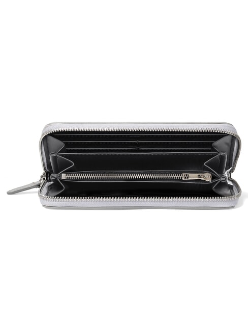 BASIC Ledergeldb&ouml;rse mit Rei&szlig;verschluss Silber - Brieftaschen Damen
