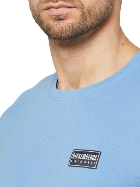 BASIC Kurz&auml;rmeliges T-Shirt mit Rundhalsausschnitt azurblau - Herren-T-Shirts