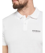 BIKKEMBERGS ICONIC Poloshirt aus Baumwolle, Kurzarm Wei&szlig; - Herren-Polo-Shirts/Herren-Polo-Shirt/Herrenpoloshirt/Herrenpoloshirts - 3