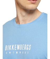 BIKKEMBERGS ICONIC Kurzarm-T-Shirt aus Baumwolle azurblau - Herren-T-Shirts - 3