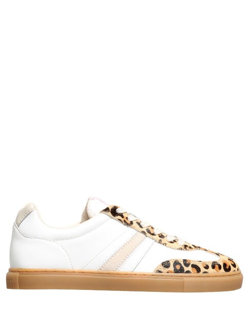 COURT Ledersneakers wei&szlig;er Milchleopard - Damenschuhe
