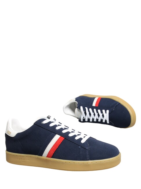 MC ENROE Ledersneakers blau wei&szlig; rot - Herrenschuhe