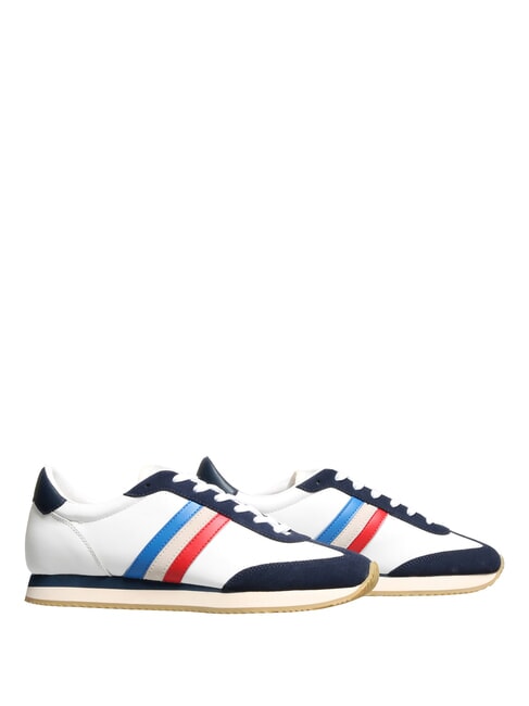 ROME Ledersneakers Wei&szlig; Blau Frankreich - Herrenschuhe