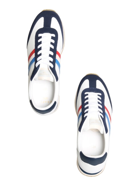 ROME Ledersneakers Wei&szlig; Blau Frankreich - Herrenschuhe