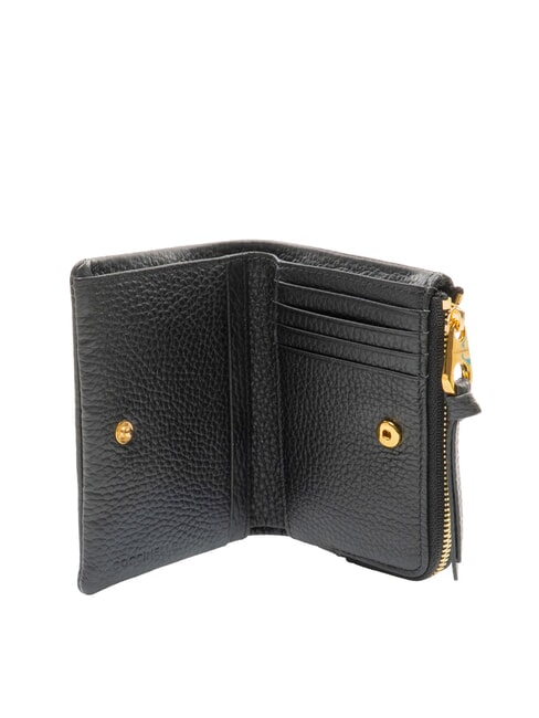 SOFTY Flache Geldb&ouml;rse aus Leder Schwarz - Brieftaschen Damen