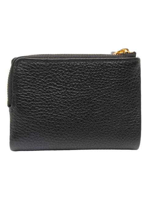 SOFTY Flache Geldb&ouml;rse aus Leder Schwarz - Brieftaschen Damen