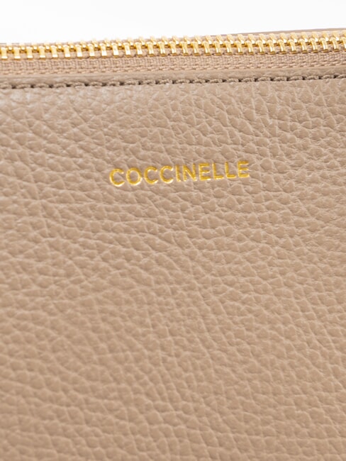 CHERRY Schultertasche, Leder warmes Taupe - Damentaschen
